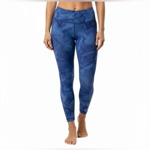 Lululemon | Bright Blue Watercolor Marbled Patterned Full Lenght Leggings